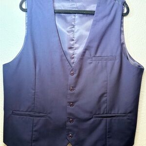 HISDERN Men's Suit Vest Navy Blue XL Formal Dress Waistcoat/Vest